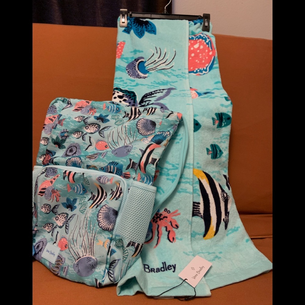 Vera Bradley. Matching towel and beach bag.
